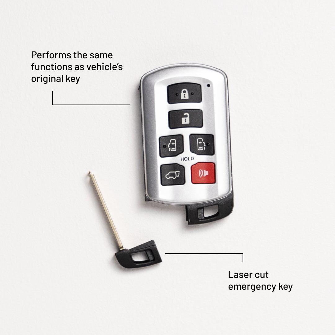 Toyota Sienna Smart Proximity Key, Push Button Start Keyless Remote FOB with Emergency Key - Tom's Key Company