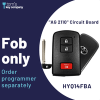 Toyota Tacoma, Land Cruiser, Highlander & Prius C Smart Proximity Key, Push Button Start Keyless Remote FOB with Emergency Key (HYQ14FBA-3B-AG2110-FOB-LOGO) - Tom's Key Company