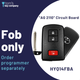 Toyota Tacoma, Land Cruiser, Highlander & Prius C Smart Proximity Key, Push Button Start Keyless Remote FOB with Emergency Key (HYQ14FBA-3B-AG2110-FOB-LOGO) - Tom's Key Company