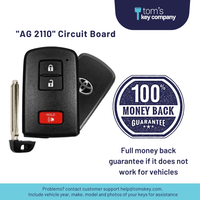 Toyota Tacoma, Land Cruiser, Highlander & Prius C Smart Proximity Key, Push Button Start Keyless Remote FOB with Emergency Key (HYQ14FBA-3B-AG2110-FOB-LOGO) - Tom's Key Company