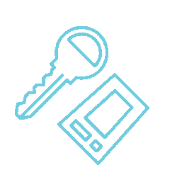 car key and programmer icon