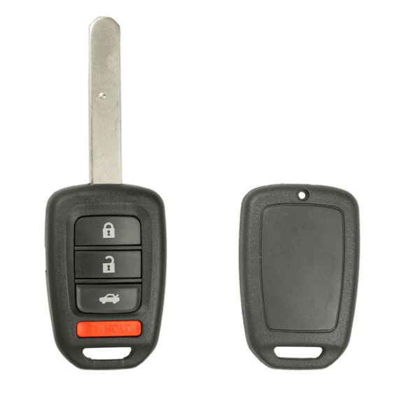 4 Button Honda CR-V, Crosstour Key w/ Remote Fob Repair Kit w/ Key By Photo Cutting Service (HON-REPAIR-RCTNGL-4B-1T/A) - Tom's Key Company