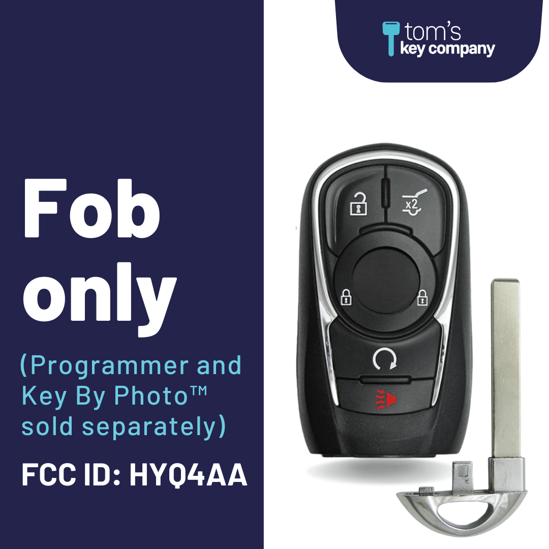 Buick Envision 5-Button Smart Key with Hatch Release and Remote Start (GMBUICKSK-5B-HYQ4AA) - Tom's Key Company
