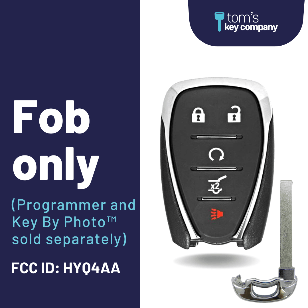 Chevrolet Equinox 5-Button Smart Key with Hatch Release and Remote Start Button (GMCHEVSK-5B-HYQ4AA) - Tom's Key Company