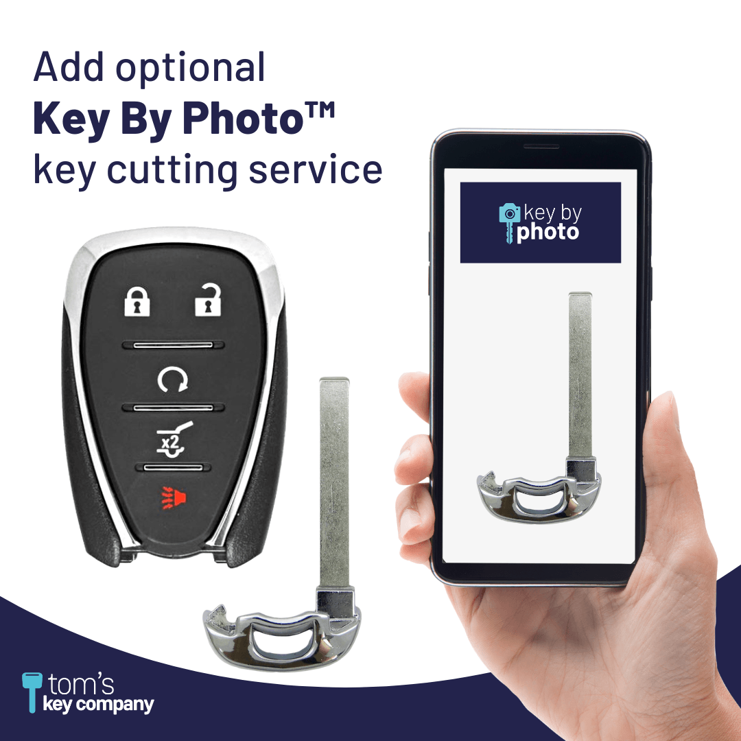 Chevrolet Equinox 5-Button Smart Key with Hatch Release and Remote Start Button (GMCHEVSK-5B-HYQ4AA) - Tom's Key Company