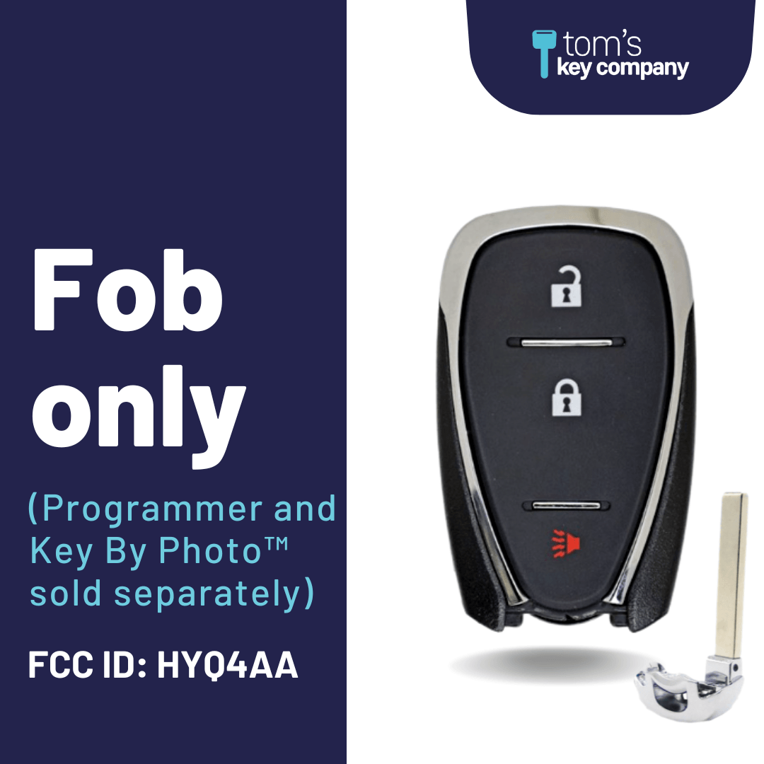 Chevrolet Equinox, Sonic, Spark & Trax 3-Button Smart Key (GMCHEVSK-3B-HYQ4AA) - Tom's Key Company