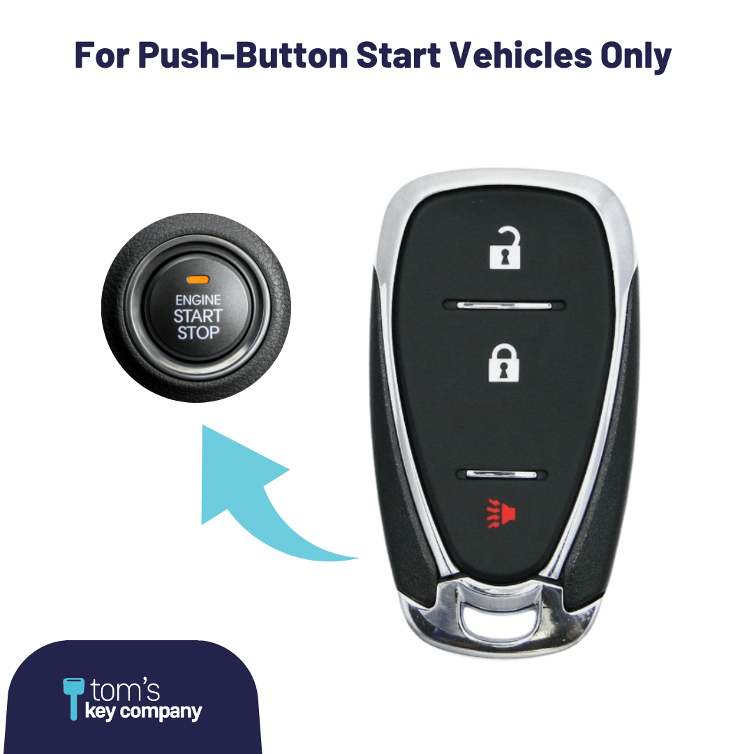 Chevrolet Equinox, Sonic, Spark & Trax 3-Button Smart Key (GMCHEVSK-3B-HYQ4AA) - Tom's Key Company