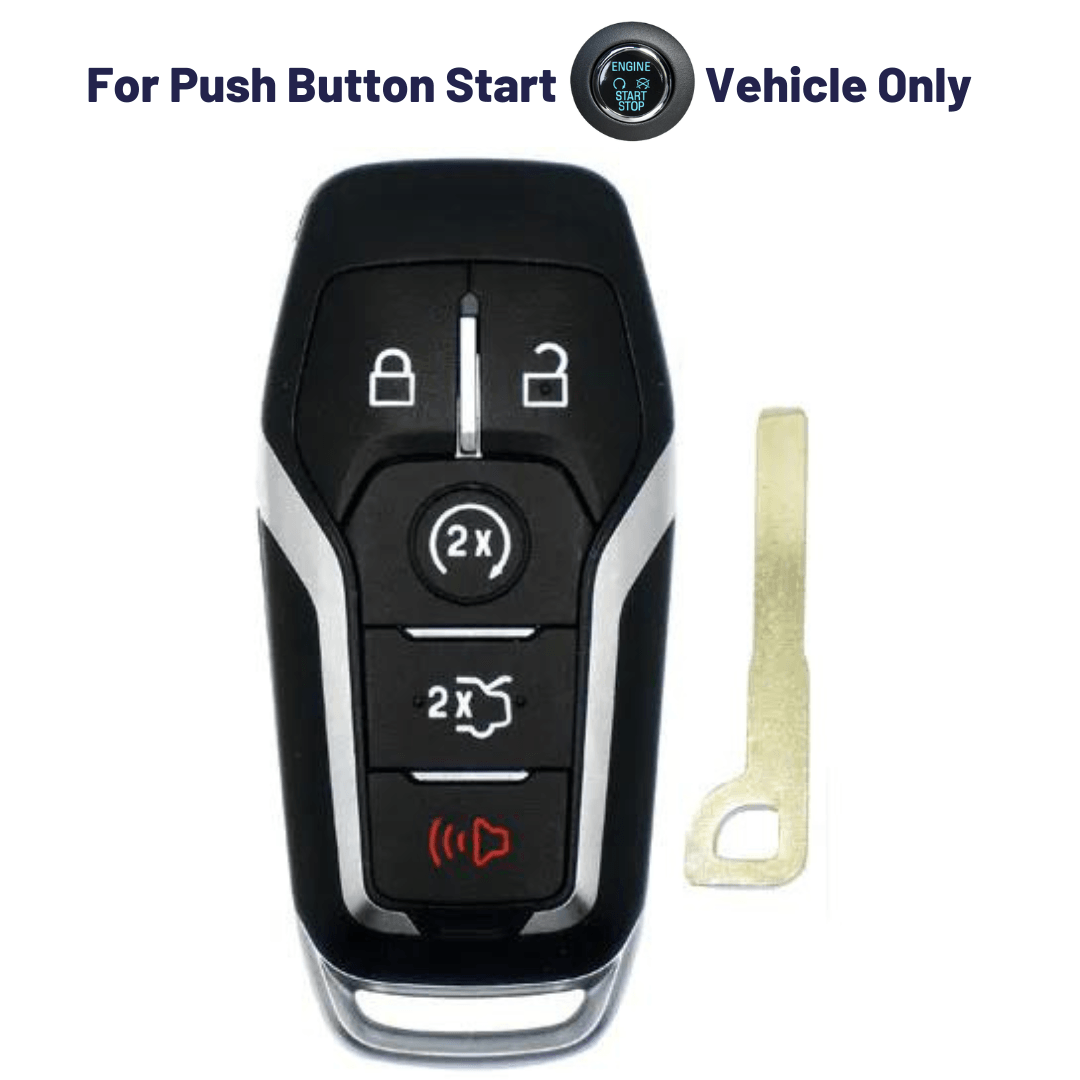 Ford Aftermarket 5-Button Smart Key with Remote Start and Trunk Release (FORSK-TRS-5B-FOB-TMB) - Tom's Key Company
