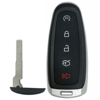 Ford & Lincoln 5-Button Aftermarket Smart Key with Remote Start and Trunk Release/High-Security Emergency Key (FORPSK-HS-5B-TRS-PDL) - Tom's Key Company