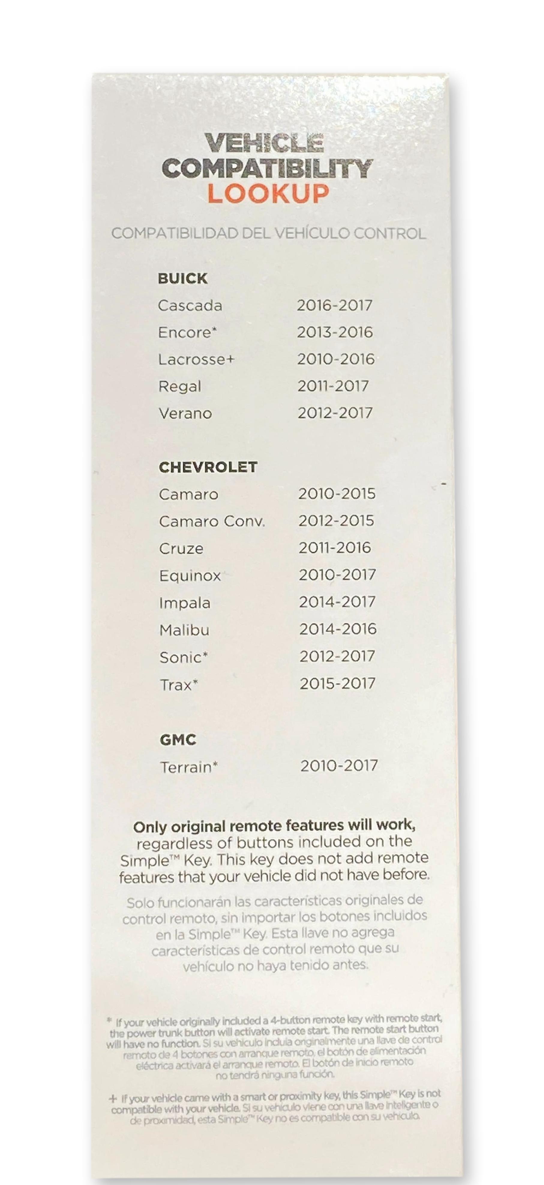 GM Simple Key 5 Button Flip Key (GMFK5TRSSK-KIT) - Tom's Key Company