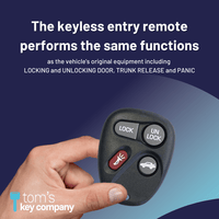 Keyless Entry Remote for Select Buick, Chevrolet, Cadillac, GMC, Oldsmobile, & Pontiac Vehicles, 4 Button Remote FOB (GMRM-4TZ0RE-KIT) - Tom's Key Company