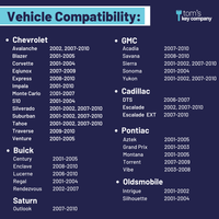 Replacement Car Remote for Hundreds of Vehicles, Keyless Entry FOB for Select Vehicles from Many Manufacturers (UNRM-61RE-Univ-Remote-6B) - Tom's Key Company