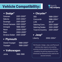 Replacement Car Remote for Hundreds of Vehicles, Keyless Entry FOB for Select Vehicles from Many Manufacturers (UNRM-61RE-Univ-Remote-6B) - Tom's Key Company