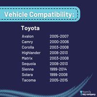 Replacement Car Remote for Hundreds of Vehicles, Keyless Entry FOB for Select Vehicles from Many Manufacturers (UNRM-61RE-Univ-Remote-6B) - Tom's Key Company