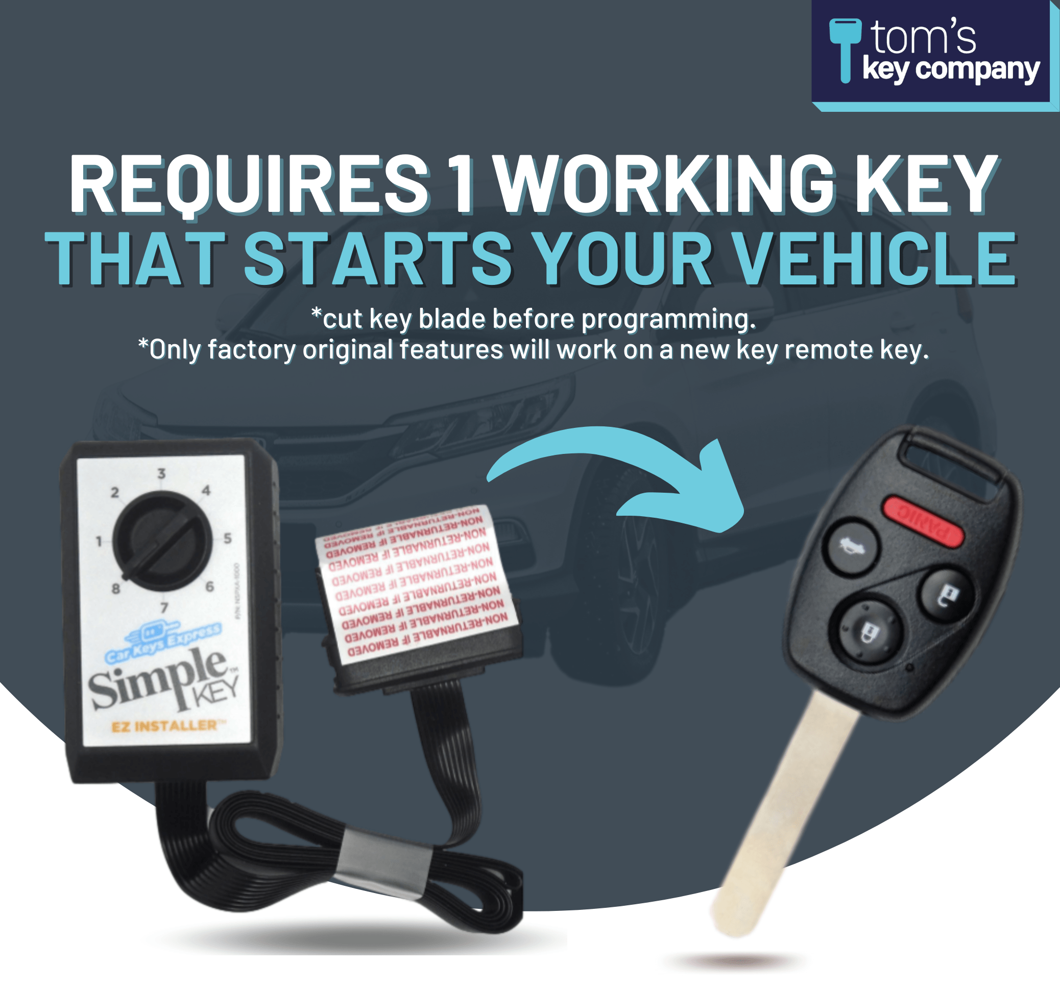 Simple Key Programming Kit - Honda Civic 2012-2013 - N5F-A05TAA - (HNRH-H4TZ3SK-KIT) - Tom's Key Company