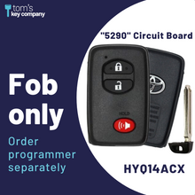 Cargar imagen en el visor de la galería, 2010-2019 Toyota 4Runner / New 3-Button OEM Smart Key FOB (HYQ14ACX-3B-FOB-BLACK-LOGO) - Tom&#39;s Key Company