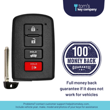 Cargar imagen en el visor de la galería, 2012-2017 Toyota Camry Smart Proximity Key, Push Button Start Keyless Remote FOB - Tom&#39;s Key Company