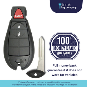 2013-2017 Dodge Ram 3-Button Smart Key Fob (GQ453T-3B-FOB) - Tom's Key Company