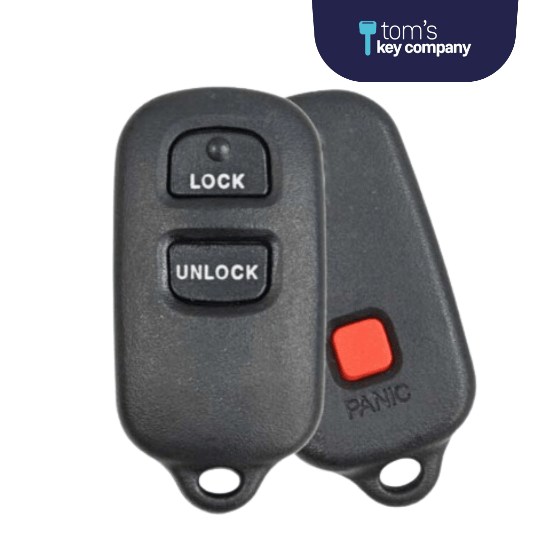 KeylessOption Pair Of 3-Button Key Fobs With Panic - Replacement For Toyota Camry 2002-2006, Solara, GQ43VT14T