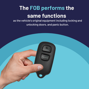 3 Button Keyless Entry Remote Car Key FOB for Select Toyota Vehicles (GQ43VT14T-3B) - Tom's Key Company
