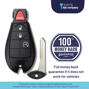 4 Button Chrysler Dodge Ram Smart Key Fob (IYZC01C-4B-RS-FOB) - Tom's Key Company
