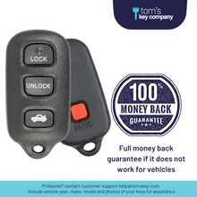 Cargar imagen en el visor de la galería, 4 Button Keyless Entry Remote Car Key FOB for Select Toyota Vehicles (GQ43VT14T-4B) - Tom&#39;s Key Company