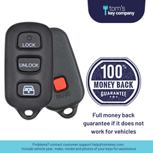 Cargar imagen en el visor de la galería, 4 Button Keyless Entry Remote Car Key FOB for Select Toyota Vehicles (HYQ12BBX-4B) - Tom&#39;s Key Company