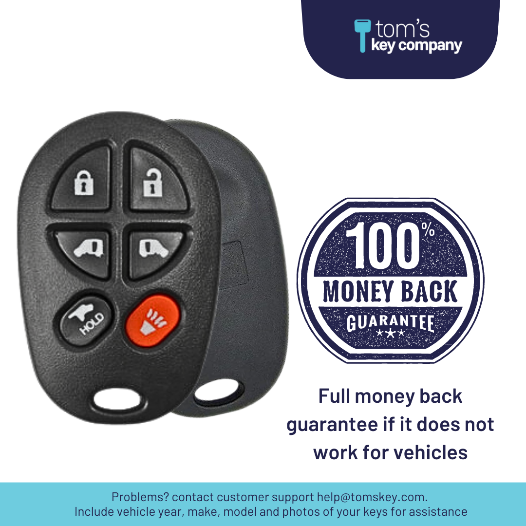 3 Button Keyless Entry Remote Car Key FOB for Select Toyota Vehicles  (GQ43VT20T-3B) – Tom's Key Company