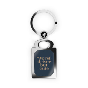 Worst Driver But Cute Rectangle Keyring