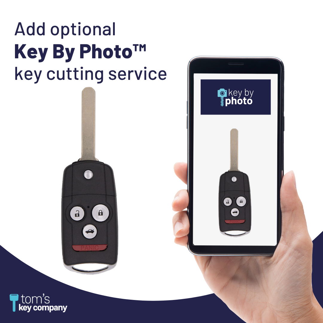 Brand New Aftermarket 4-Button Remote Key with Lock, Unlock, Trunk, Panic for Select Acura Vehicles (ACUCK-4B-890-K)