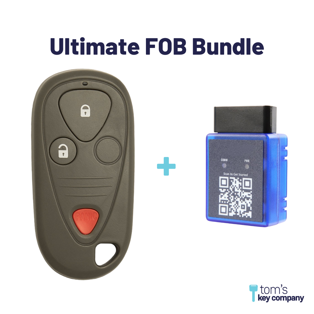 Ultimate Remote FOB Bundle with Programming Tool and Aftermarket 3 Button Remote FOB for Select Acura Vehicles (ACUFOB-3B-867-K-UKB)