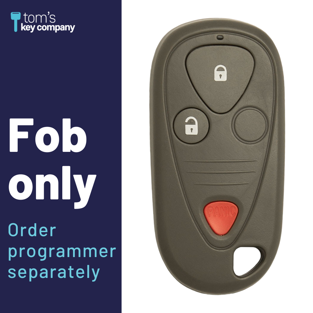 Brand New Aftermarket 3-Button Remote Fob with Lock, Unlock, Panic for Select Acura Vehicles (ACUFOB-3B-867-K)