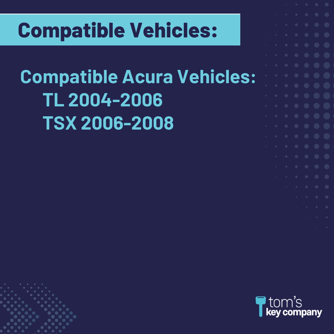 Brand New Aftermarket 4-Button Remote Fob with Lock, Unlock, Trunk, Panic for Select Acura Vehicles (ACUFOB-4B-875-K)