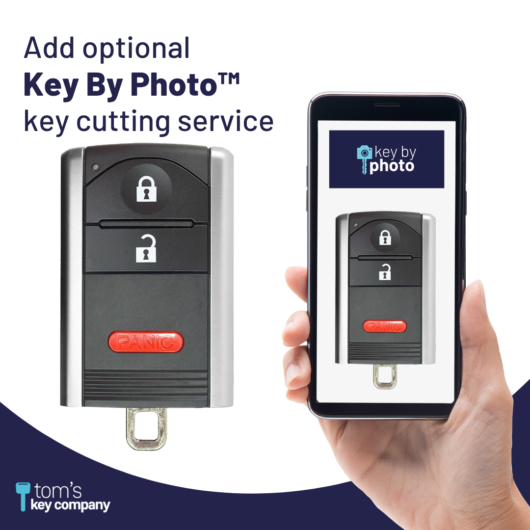 Like New Refurbished 3-Button Smart Key Fob with Lock, Unlock, Panic for Select Acura Vehicles (ACUSK-3B-909-RC-K)