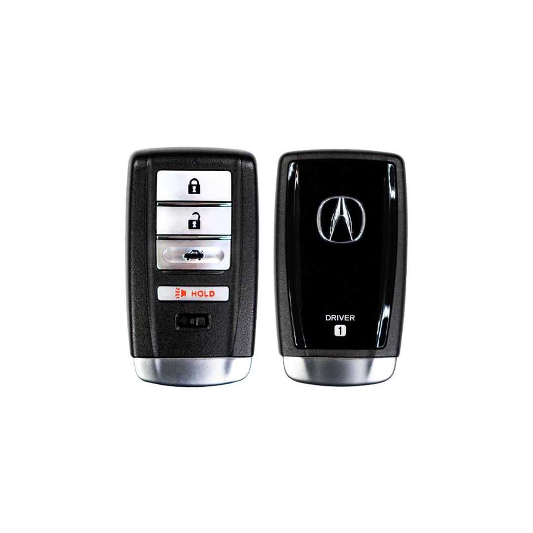 Like New Refurbished 4-Button Smart Key Fob with Lock, Unlock, Trunk, Panic for Select Acura Vehicles (ACUSK-4B-TR-924-REF-K)