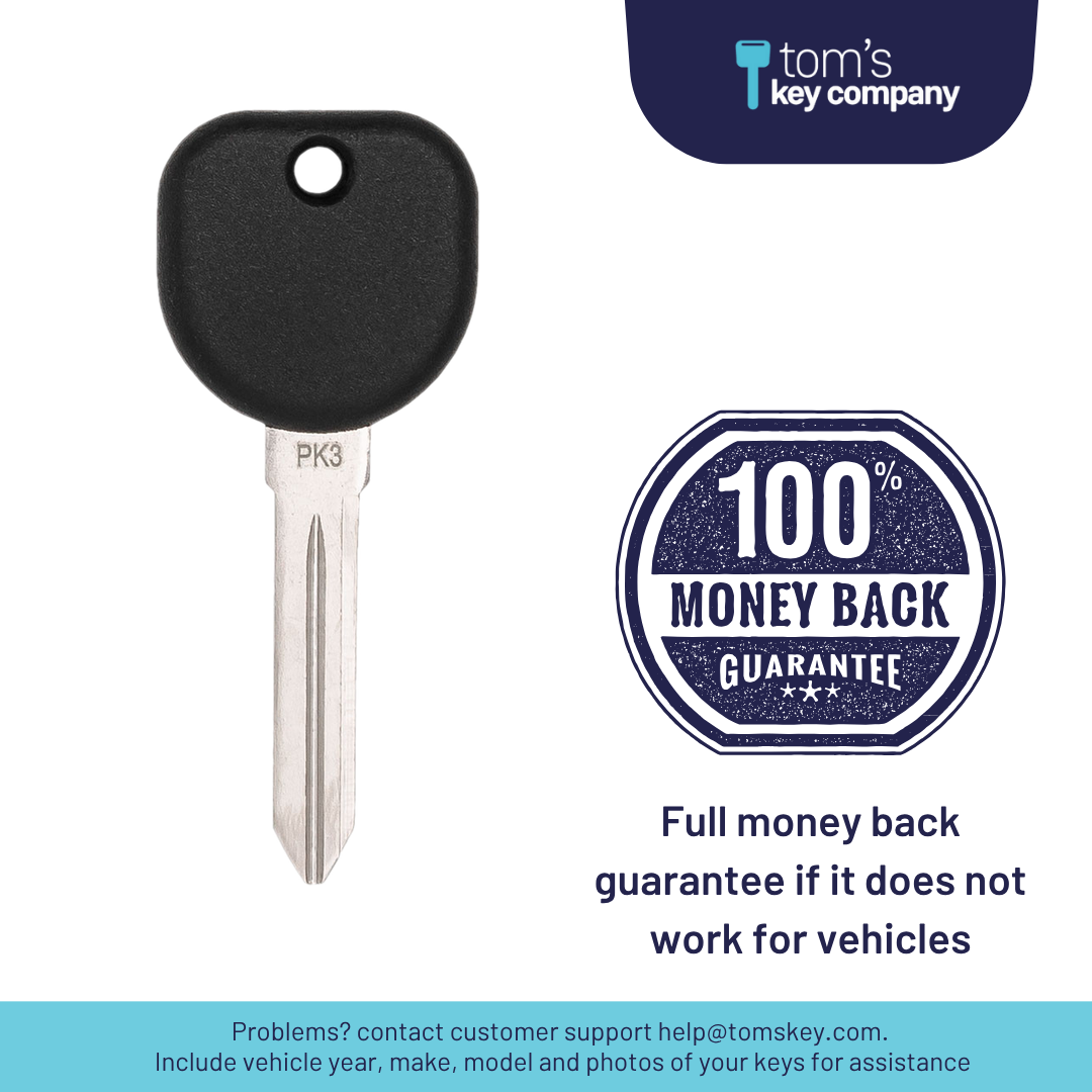 Brand New Aftermarket Transponder Key for Select Buick, Cadillac and Pontiac Vehicles (BUIKEY-9PT-K)