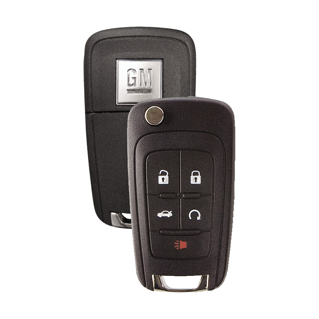 Like New Refurbished 5-Button Smart Key Fob with Lock, Unlock, Remote Start, Trunk, Panic for Select Buick Vehicles (BUISK-5B-RSTR-915-REF-K)