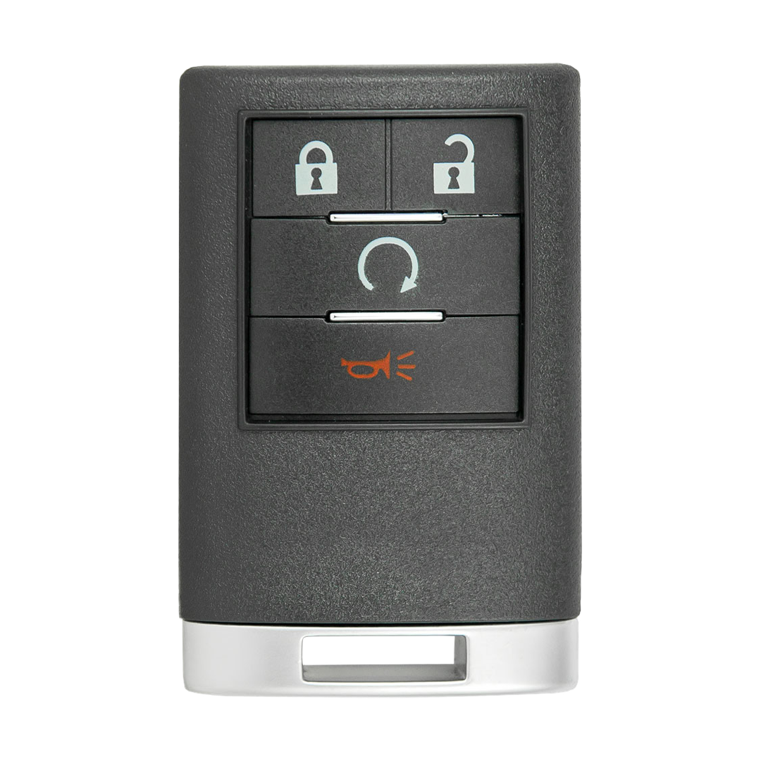 Brand New Aftermarket 4-Button Remote Fob with Lock, Unlock, Remote Start, Panic for Select Cadillac Vehicles (CADFOB-4B-147-K)