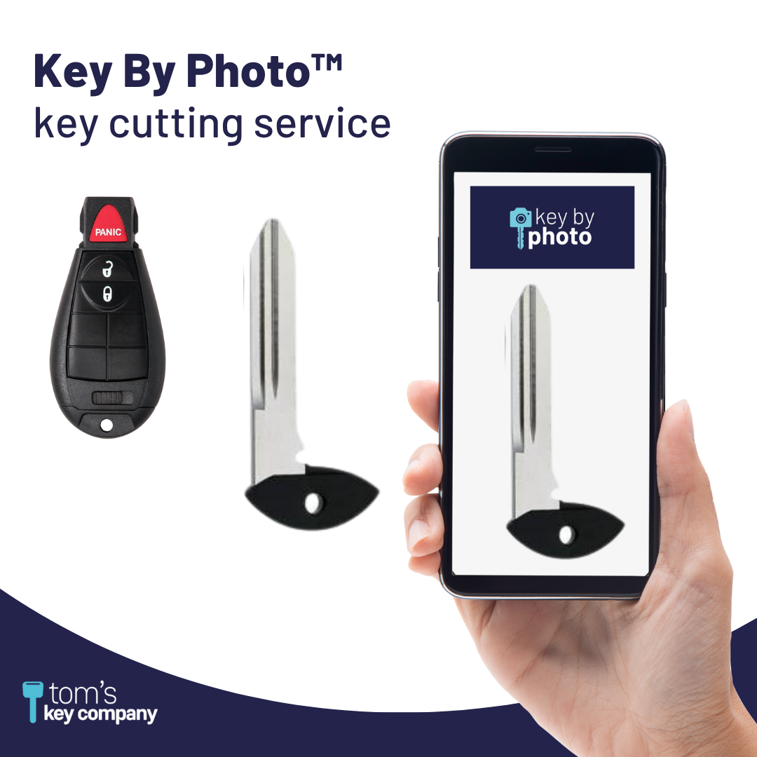 Ultimate Key Bundle DIY Car Key Replacement Kit with SimpleKey™ Programmer & Key By Photo™ Service | Chrysler, Dodge, Jeep, RAM, & Volkswagen 4-Button Non-Proximity FOBIK (CDFO-E4TZ0SK-KBP-UKB)