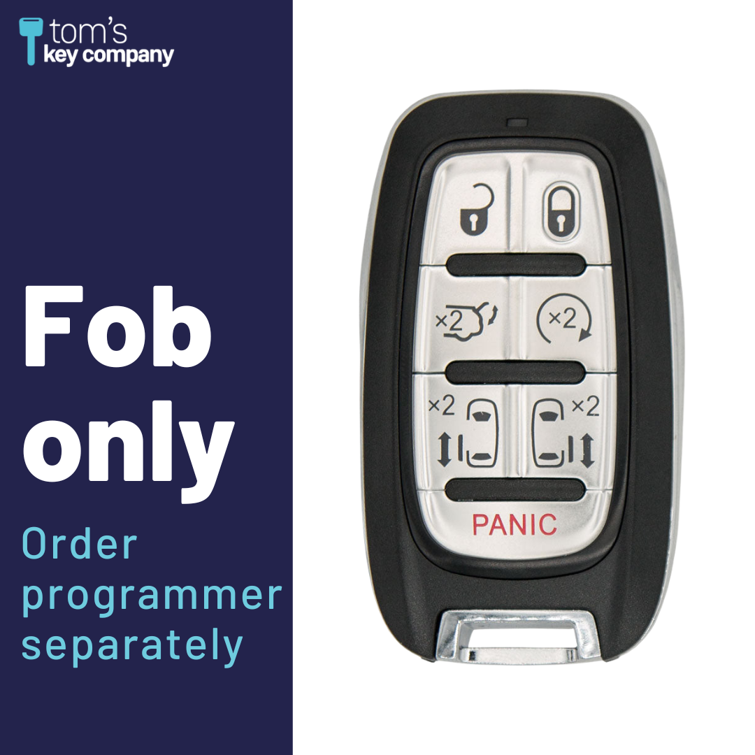 Brand New Aftermarket 7-Button Smart Key Fob with Remote Start, Trunk Release, Left and Right Sliding Doors for Select Chrysler Vehicles (CDJ-7B-5900)