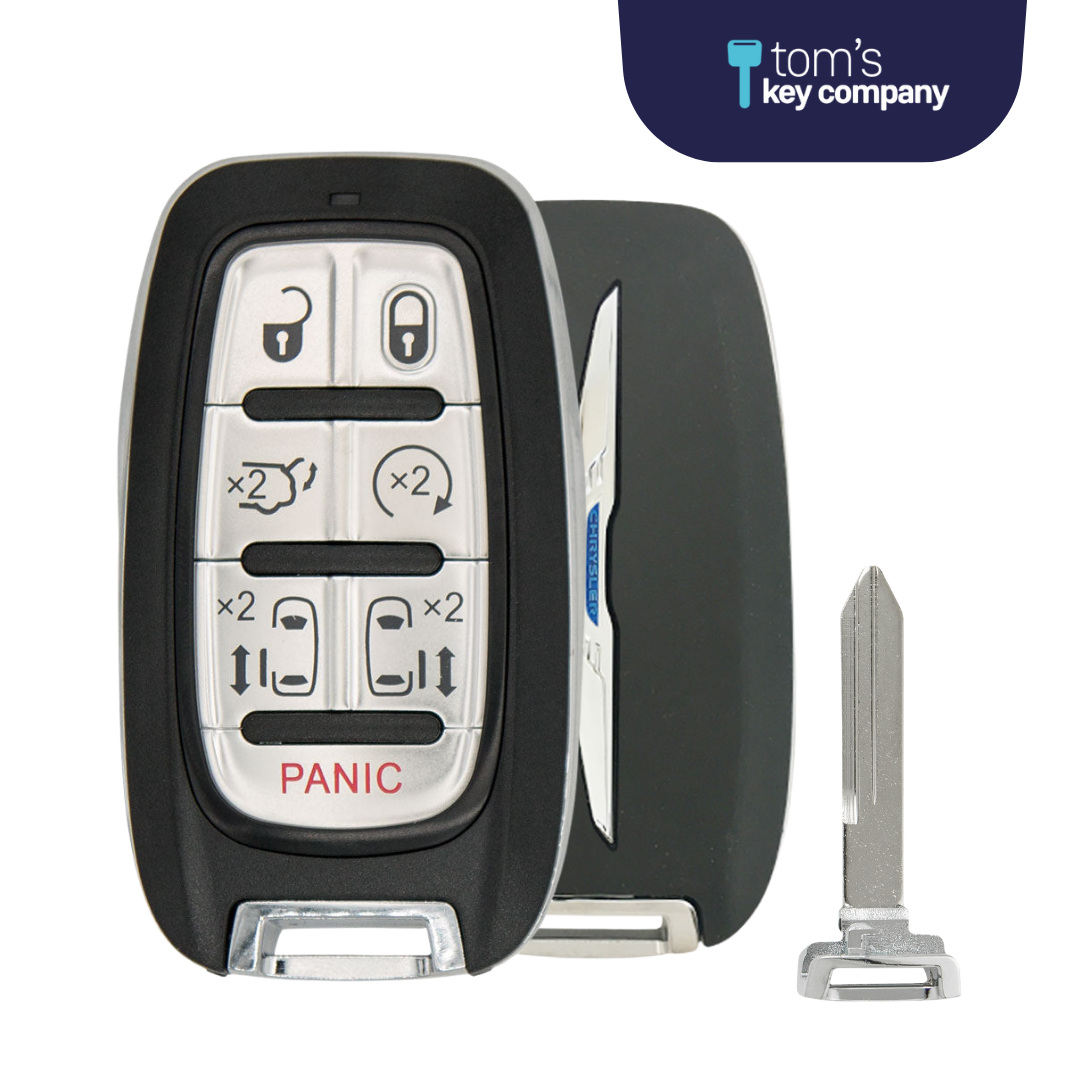 Like New Refurbished OEM 7-Button Smart Key Fob with Remote Start, Trunk Release, Left and Right Sliding Doors for Select Chrysler Vehicles (CDJ-7B-5900-REFURB)