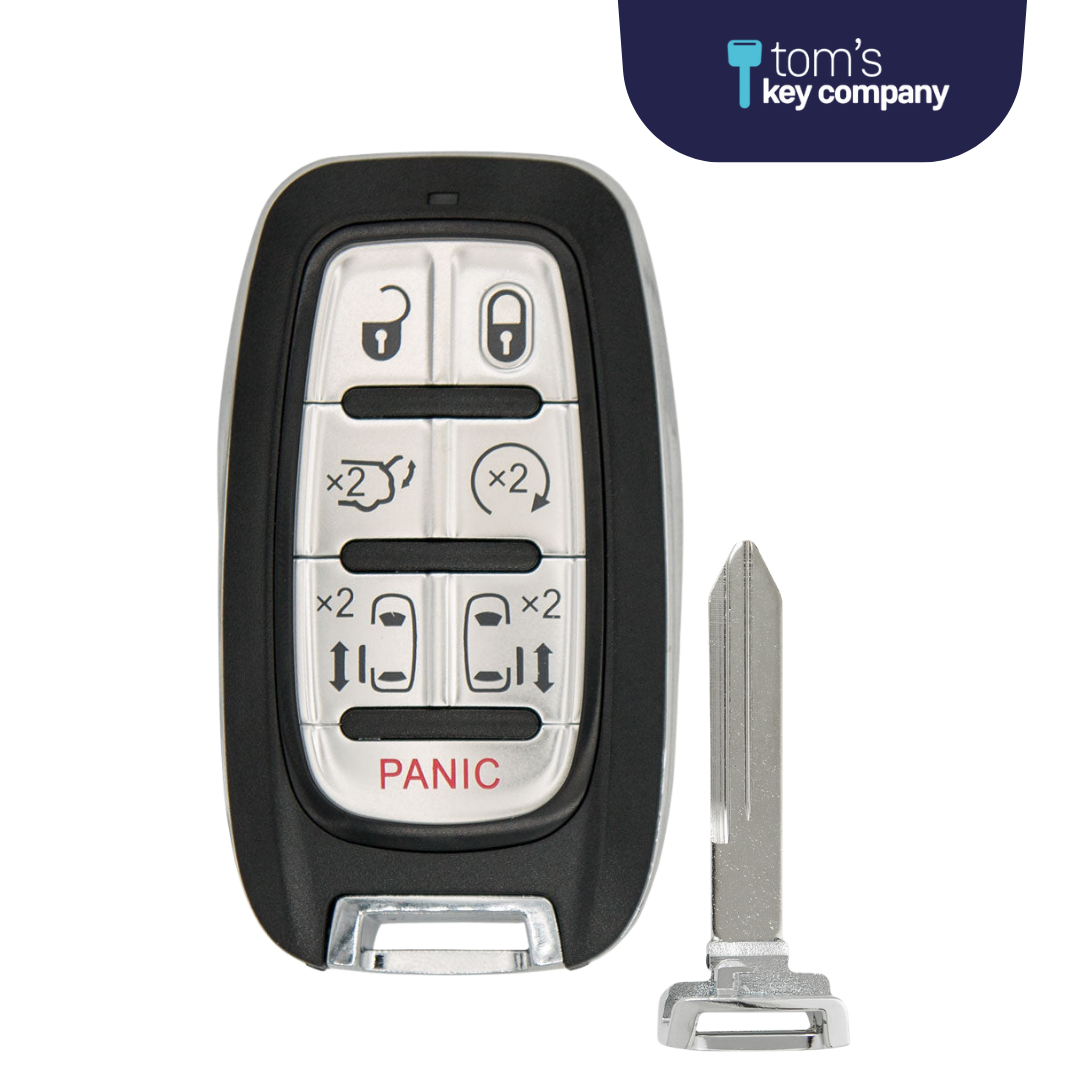 Brand New Aftermarket 7-Button Smart Key Fob with Remote Start, Trunk Release, Left and Right Sliding Doors for Select Chrysler Vehicles (CDJ-7B-5900)