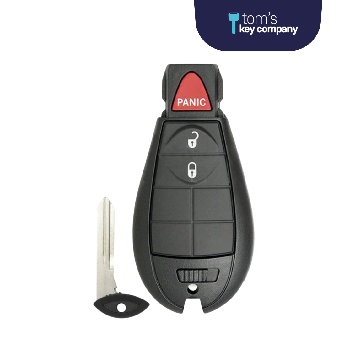 Brand New Aftermarket 3 Button FOBIK with Durashell for Select Jeep Vehicle (CDJ-GQ4-3B-FBK)