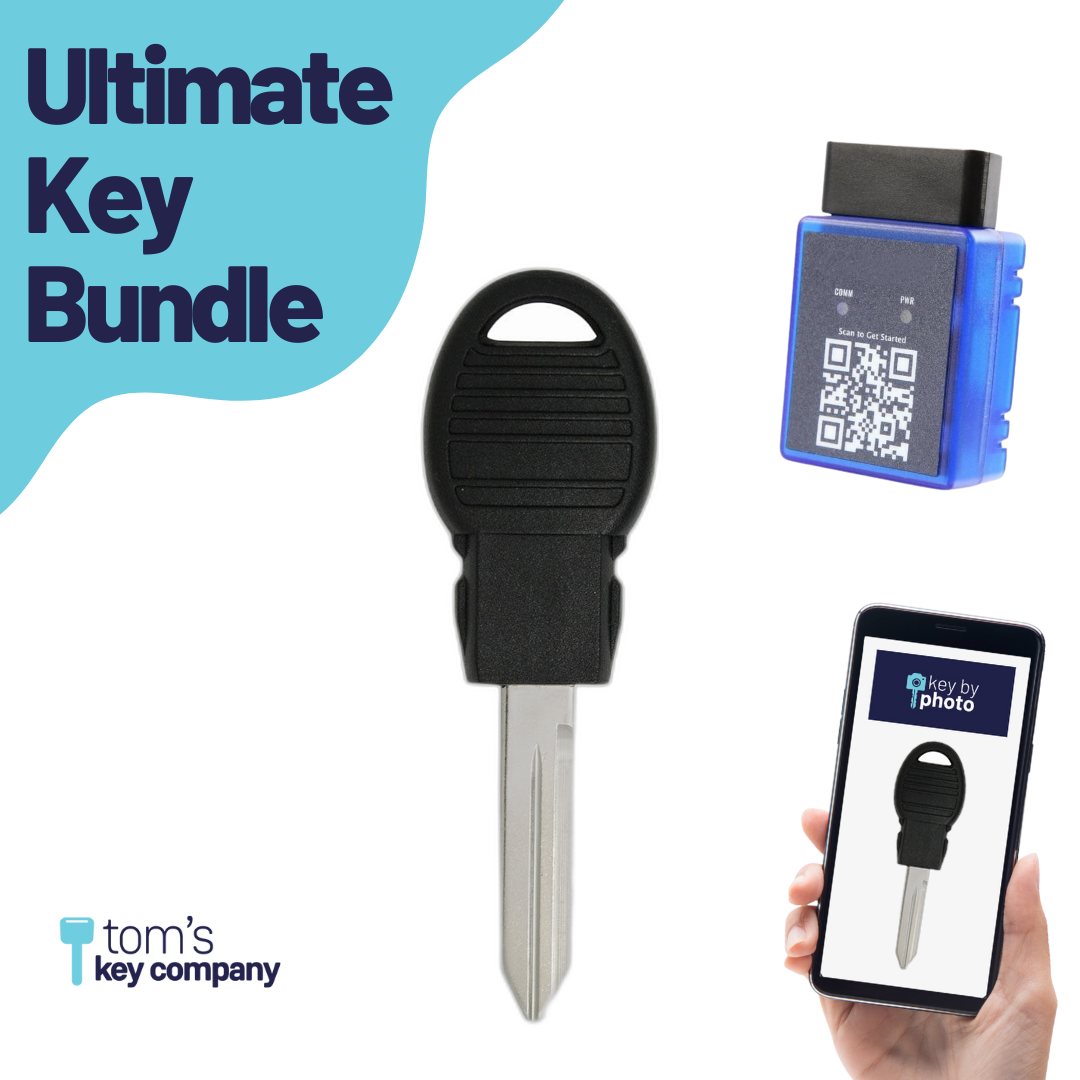 Ultimate Key Bundle with Programming Tool, Aftermarket Transponder Key and Key By Photo for Select Dodge Vehicles (CDJKEY-POD-UKB)