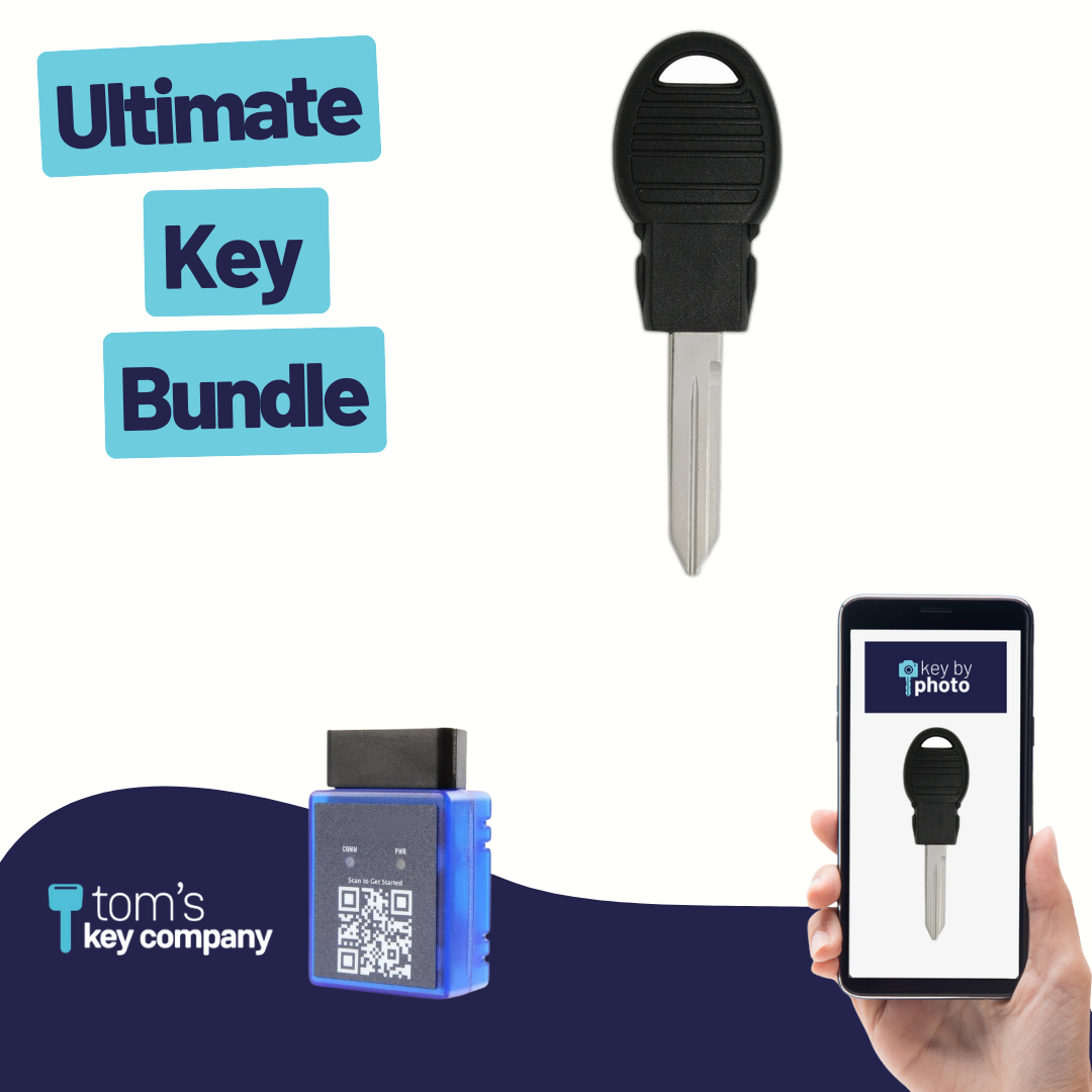 Ultimate Key Bundle with Programming Tool, Aftermarket Transponder Key and Key By Photo for Select Dodge Vehicles (CDJKEY-POD-UKB)