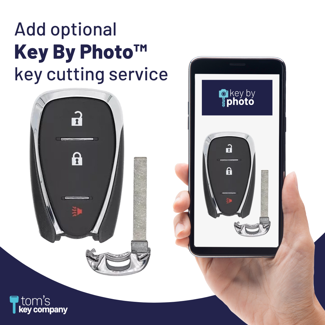 Like New Refurbished 3-Button Smart Key Fob with Lock, Unlock, Panic for Select Chevrolet Vehicles (CHESK-3B-922-K)