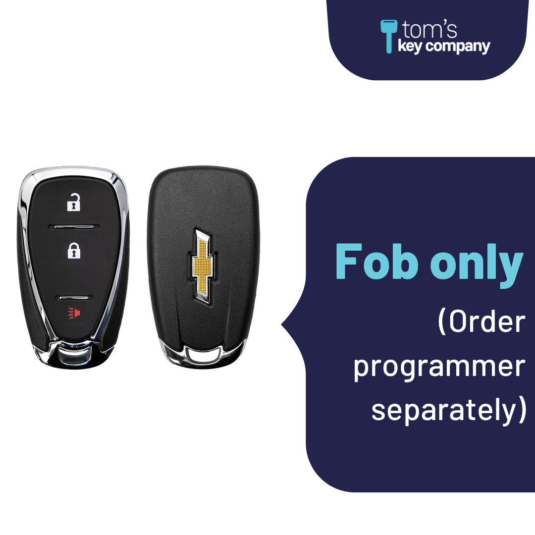 Like New Refurbished 3-Button Smart Key Fob with Lock, Unlock, Panic for Select Chevrolet Vehicles (CHESK-3B-922-REF-K)