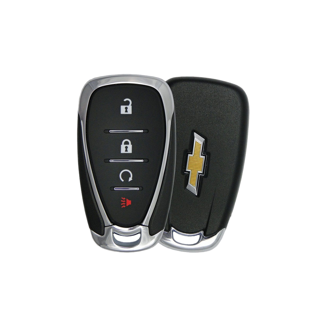 Like New Refurbished 4-Button Smart Key Fob with Lock, Unlock, Remote Start, Panic for Select Chevrolet Vehicles (CHESK-4B-RS-955-REF-K)