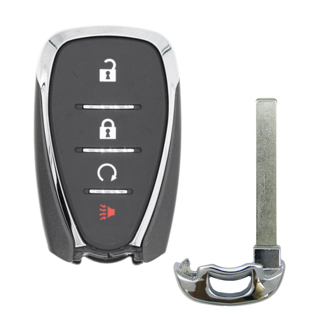 Brand New Aftermarket 4-Button Smart Key Fob with Remote Start Button for Select Chevrolet Vehicles (CHESK-4B-RS-HYQ4ES)