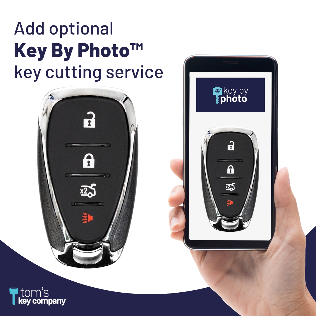 Like New Refurbished 4-Button Smart Key Fob with Lock, Unlock, Trunk, Panic for Select Chevrolet Vehicles (CHESK-4B-TR-929-REF-K)
